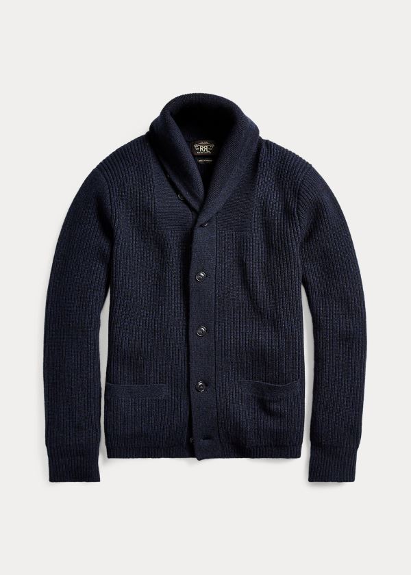 Ralph Lauren Cashmere Shawl-Collar Cardigan Herre Danmark (IQFYU1492)